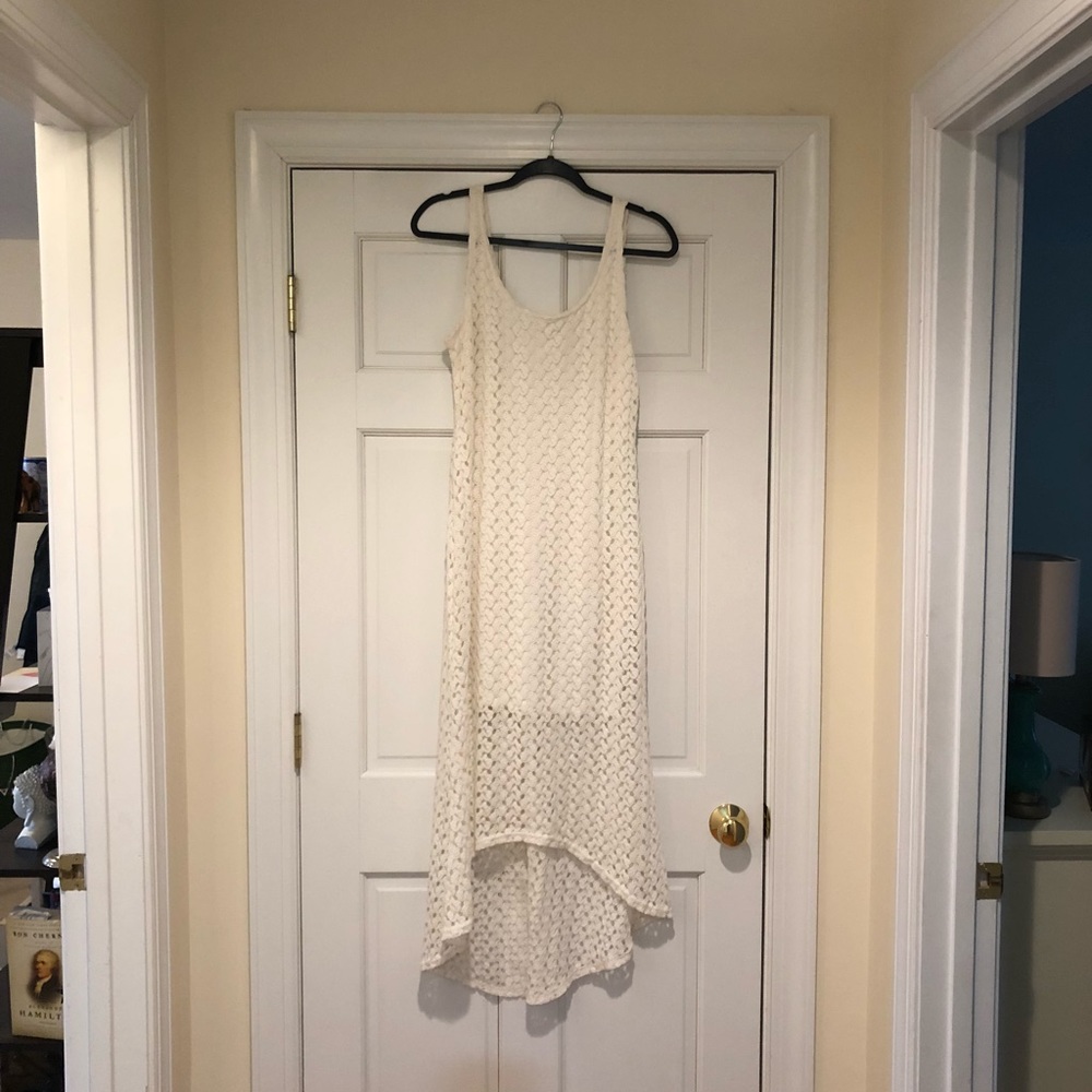 White Lace High Low Dress-Make an Offer!